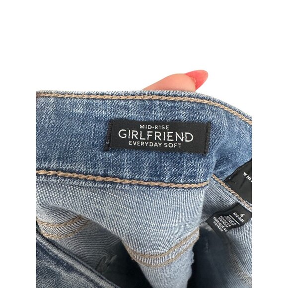 WHITE HOUSE BLACK MARKET Mid Rise Girlfriend Soft Jeans Size 4 - Picture 7 of 11